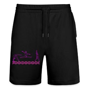Gymnastics Gymnastics DNA DNA | Colors changeable - Stanley/Stella Trainer Unisex Organic Jogging Shorts - black - Front - Nik (191cm) & Marisol (170cm)