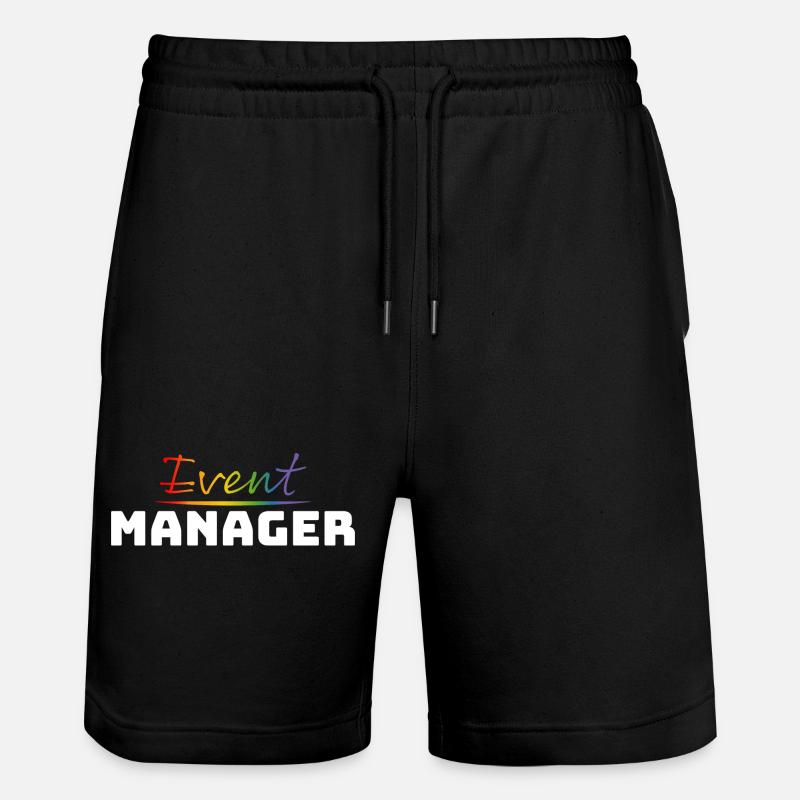 Tshirt for CSD LGBT Event Manager white - Stanley/Stella Trainer Unisex Organic Jogging Shorts - black