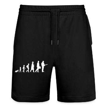 Vom Kind zum Gitarristen - Stanley/Stella Unisex Bio Joggingshorts Trainer  - Schwarz - Vorne - Nik (191cm) & Marisol (170cm)