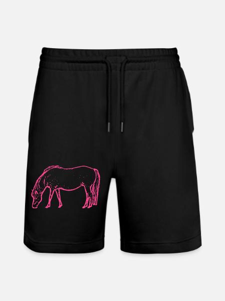 Cheval rose rose - Short de jogging bio TRAINER Stanley/Stella unisexe - noir
