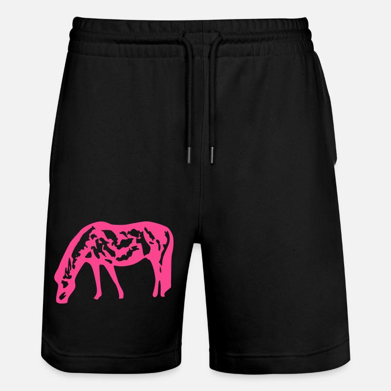 Cheval rose rose - Short de jogging bio TRAINER Stanley/Stella unisexe - noir