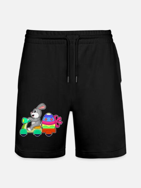 Bunny Easter Delivery Service - Stanley/Stella Trainer Unisex Organic Jogging Shorts - black