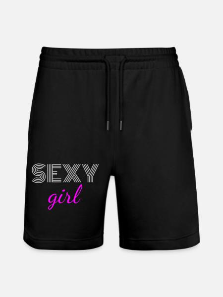 Sexy Girl - Stanley/Stella Trainer Unisex Organic Jogging Shorts - black