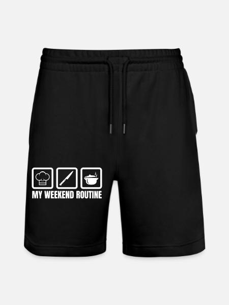 Cook Weekend - Stanley/Stella Trainer Unisex Organic Jogging Shorts - black