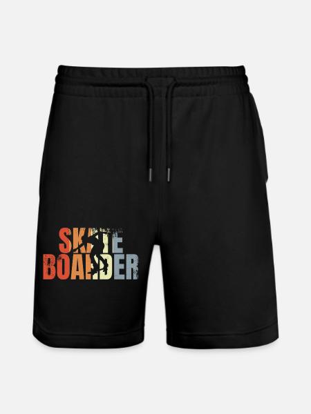 Retro Skateboarder - Stanley/Stella Unisex Bio Joggingshorts Trainer - Schwarz