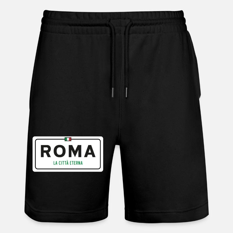 Rom Ortsschild - Stanley/Stella Unisex Bio Joggingshorts Trainer  - Schwarz