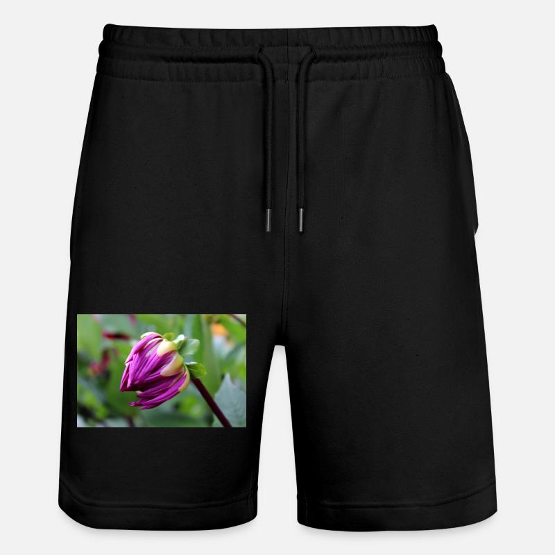 Fleur de Dahlia rouge violet, fleur - Short de jogging bio TRAINER Stanley/Stella unisexe - noir