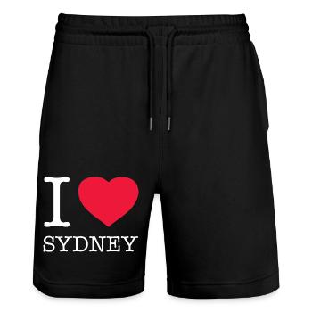 J’ADORE SYDNEY - Short de jogging bio TRAINER Stanley/Stella unisexe - noir - Devant - Nik (191cm) & Marisol (170cm)