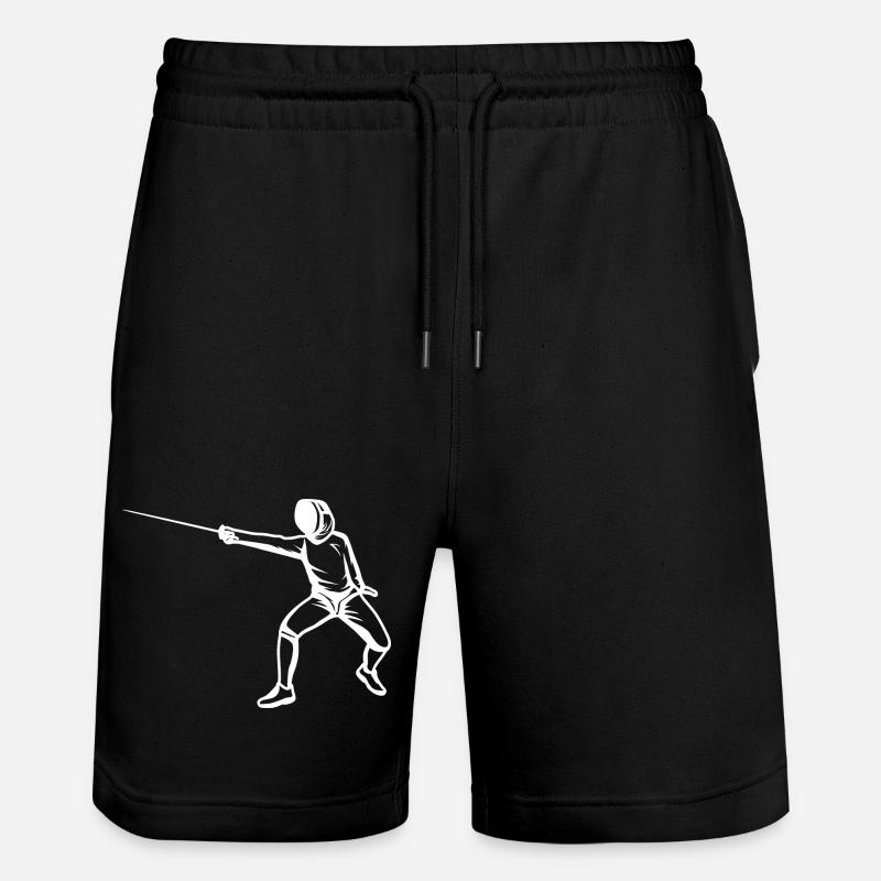 Croquis de l’escrimeur - Short de jogging bio TRAINER Stanley/Stella unisexe - noir