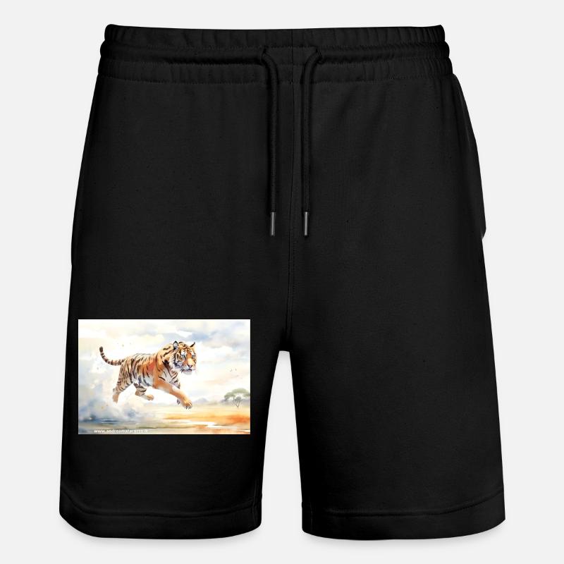 Tiger en action - Short de jogging bio TRAINER Stanley/Stella unisexe - noir