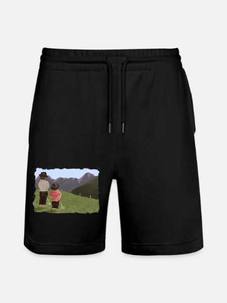 Biesler mit Aussicht - Stanley/Stella Unisex Bio Joggingshorts Trainer  - Schwarz