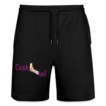 Cocktail Drink Toast Cheers - Stanley/Stella Trainer Unisex Organic Jogging Shorts - black - Front - Nik (191cm) & Marisol (170cm)