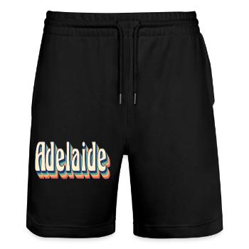 T-shirt Adélaïde t-shirt cadeau rétro vintage - Short de jogging bio TRAINER Stanley/Stella unisexe - noir - Devant - Nik (191cm) & Marisol (170cm)