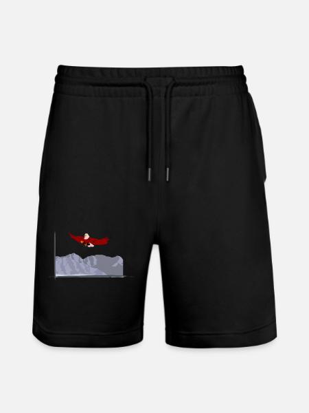 Eagles in the mountains - Stanley/Stella Trainer Unisex Organic Jogging Shorts - black