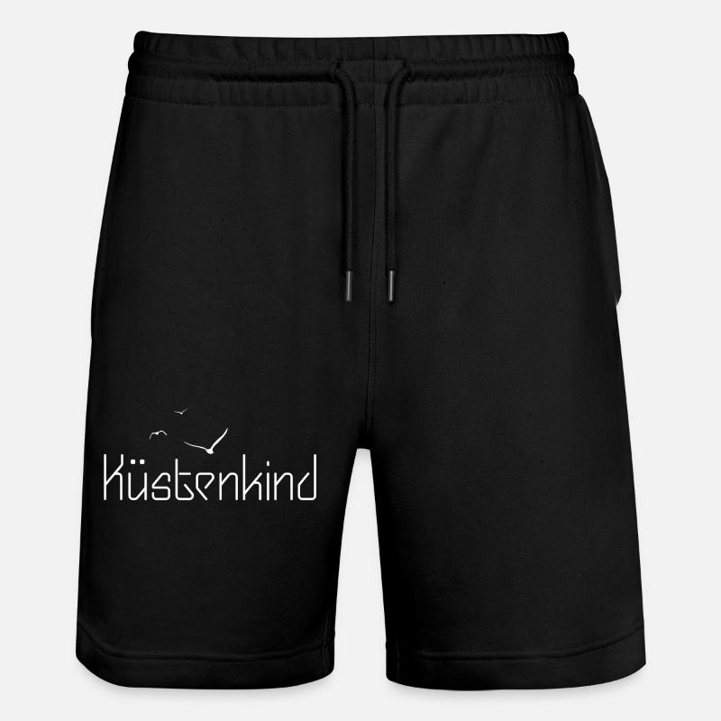 Küstenkind - Stanley/Stella Unisex Bio Joggingshorts Trainer  - Schwarz