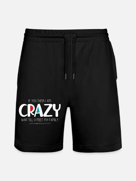 I am crazy (dark) - Stanley/Stella Trainer Unisex Organic Jogging Shorts - black