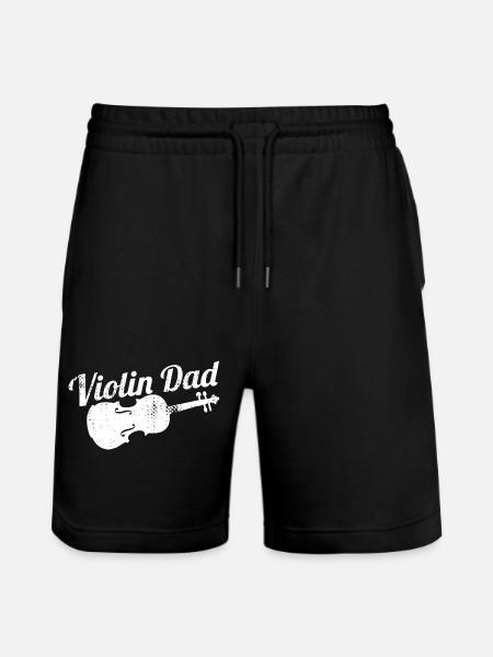 Violinist Father - Stanley/Stella Trainer Unisex Organic Jogging Shorts - black