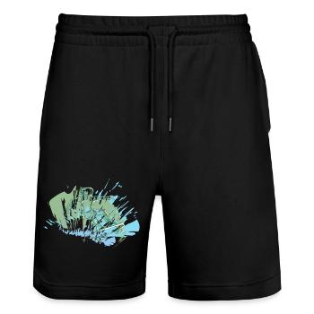 Skater - Stanley/Stella Unisex Bio Joggingshorts Trainer  - Schwarz - Vorne - Nik (191cm) & Marisol (170cm)