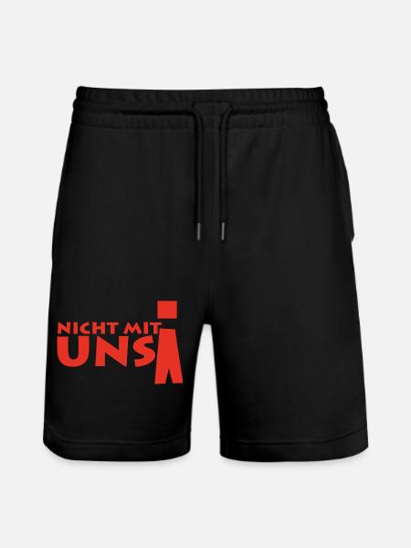 nicht mit uns! - Stanley/Stella Unisex Bio Joggingshorts Trainer - Schwarz