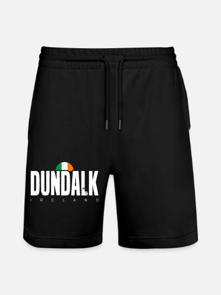 Dundalk Irish Flag Bold Text Tee - Stanley/Stella Trainer Unisex Organic Jogging Shorts - black