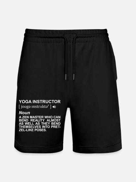 Yogalehrer Definition - Stanley/Stella Unisex Bio Joggingshorts Trainer - Schwarz