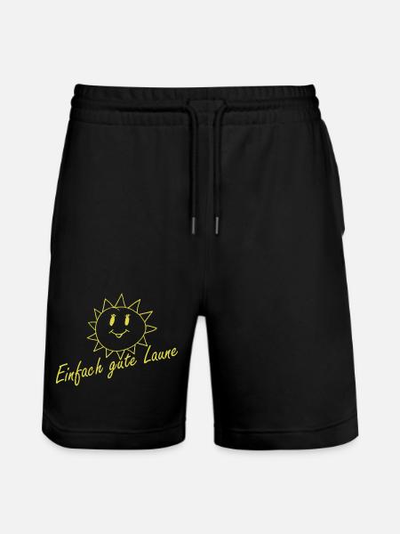 Einfach gute Laune - Stanley/Stella Unisex Bio Joggingshorts Trainer  - Schwarz