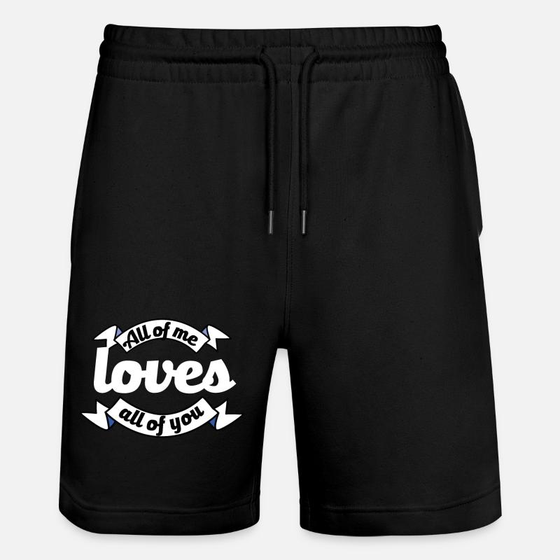 Vous m’aimez tous Proposition Déclaration d’amour - Short de jogging bio TRAINER Stanley/Stella unisexe - noir