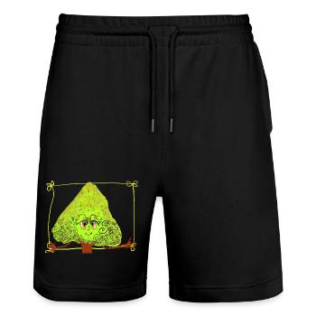 Fantastic Tree with Sprinkles - Stanley/Stella Trainer Unisex Organic Jogging Shorts - black - Front - Nik (191cm) & Marisol (170cm)
