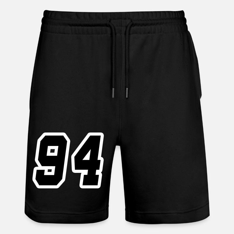 Nummer vierundneunzig 94 - Stanley/Stella Unisex Bio Joggingshorts Trainer  - Schwarz
