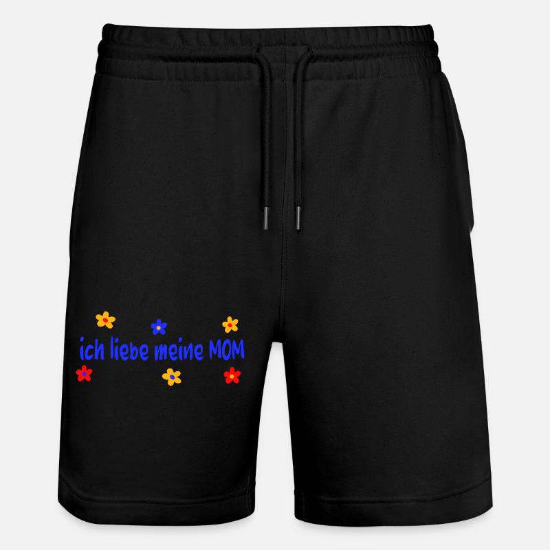 Muttertag ich liebe meine Mom - Stanley/Stella Unisex Bio Joggingshorts Trainer  - Schwarz