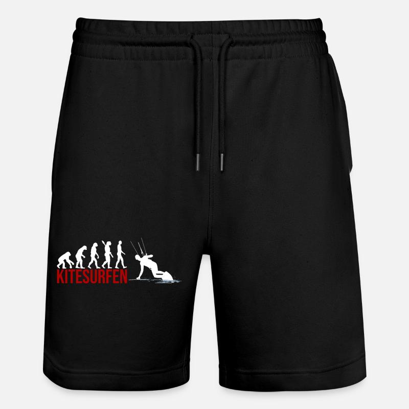 Evolution Kitesurfen - Stanley/Stella Unisex Bio Joggingshorts Trainer  - Schwarz