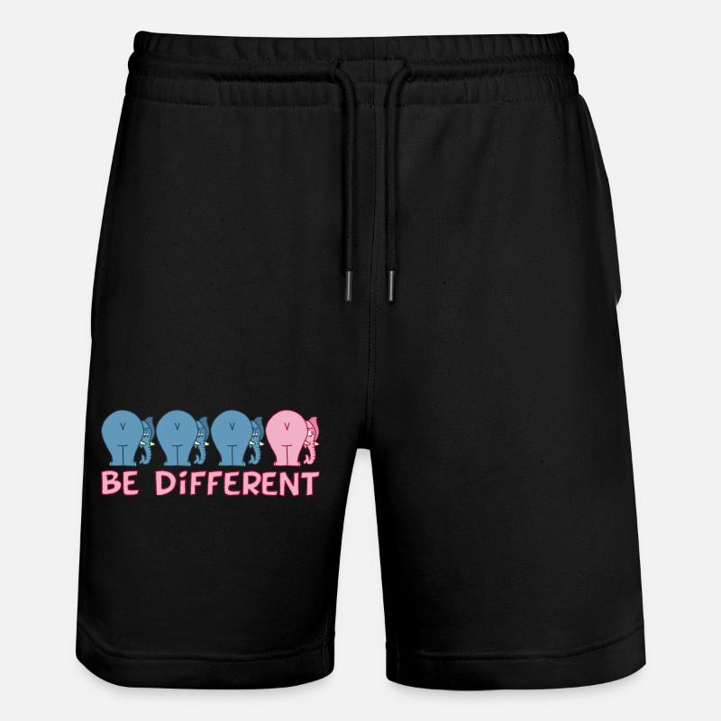 A different elephant - Stanley/Stella Trainer Unisex Organic Jogging Shorts - black