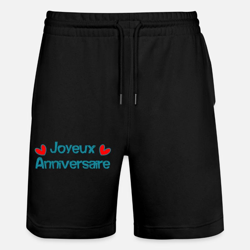 JOYEUX ANNIVERSAIRE - Short de jogging bio TRAINER Stanley/Stella unisexe - noir