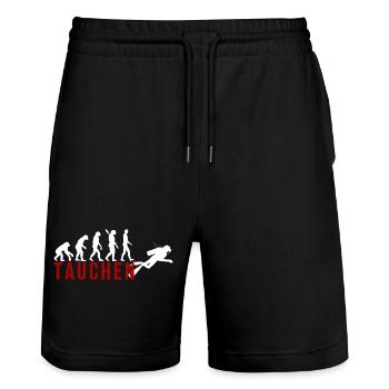 Ecolution Tauchen - Stanley/Stella Unisex Bio Joggingshorts Trainer  - Schwarz - Vorne - Nik (191cm) & Marisol (170cm)