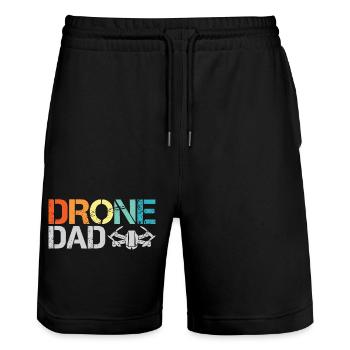 drone papa rétro vintage design drone vol icône - Short de jogging bio TRAINER Stanley/Stella unisexe - noir - Devant - Nik (191cm) & Marisol (170cm)