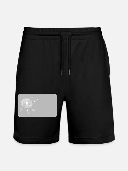Dandelion grey | customizable - Stanley/Stella Trainer Unisex Organic Jogging Shorts - black