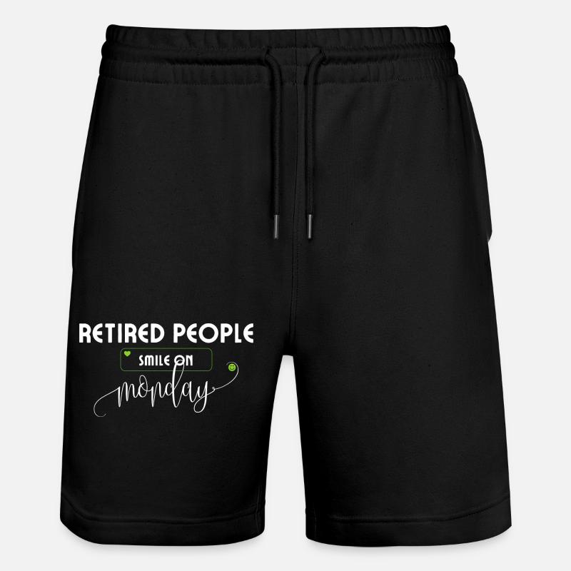 Retraités souriant lundi retraite disant. - Short de jogging bio TRAINER Stanley/Stella unisexe - noir
