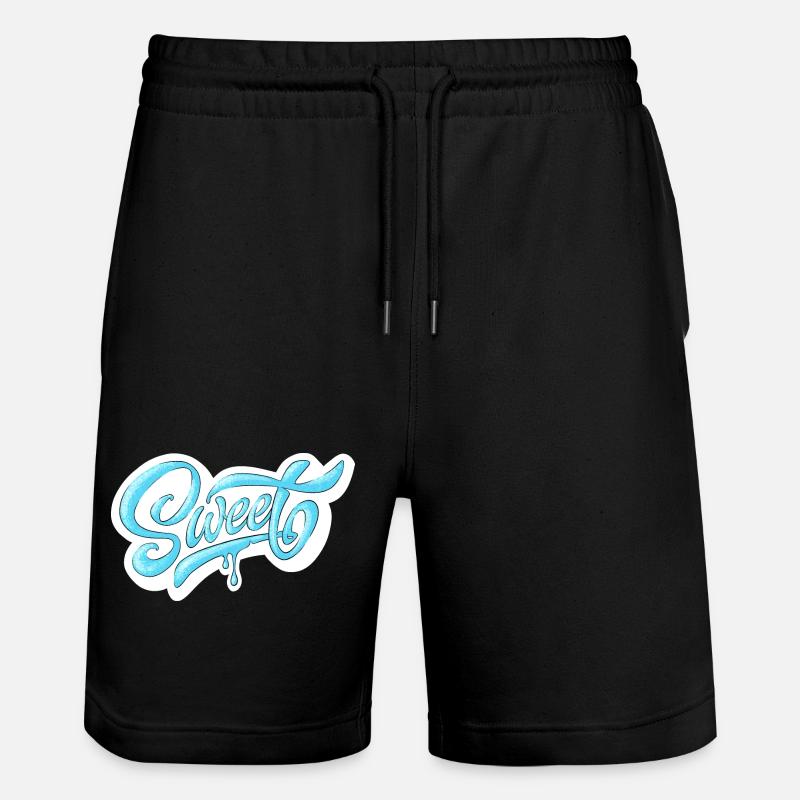 Cold Sweet Script Design - Stanley/Stella Trainer Unisex Organic Jogging Shorts - black