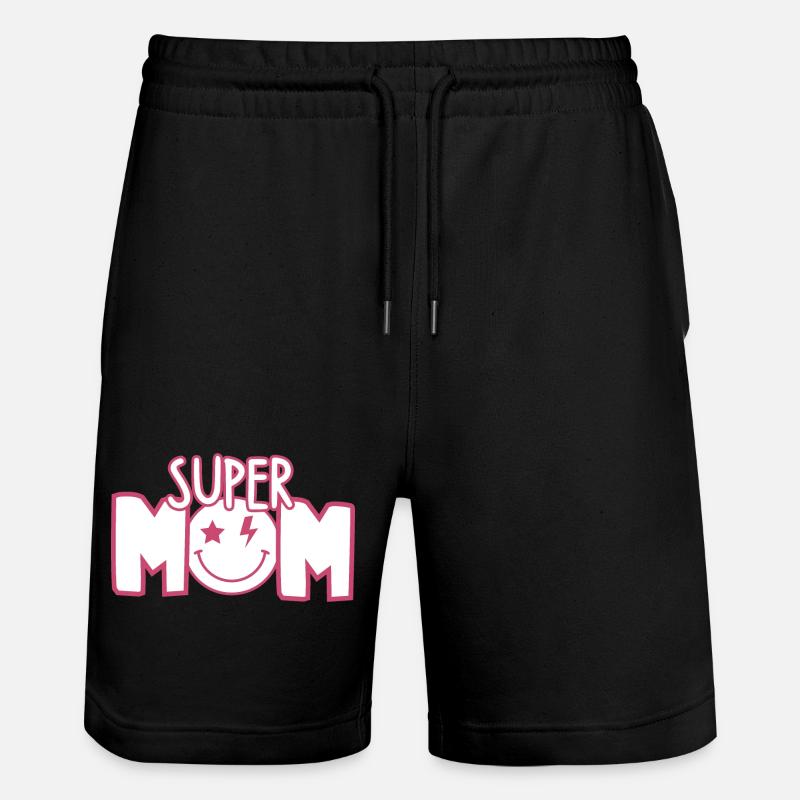 Super Mama - Stanley/Stella Unisex Bio Joggingshorts Trainer  - Schwarz