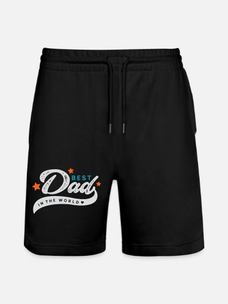 Bester Vater der Welt - Stanley/Stella Unisex Bio Joggingshorts Trainer  - Schwarz