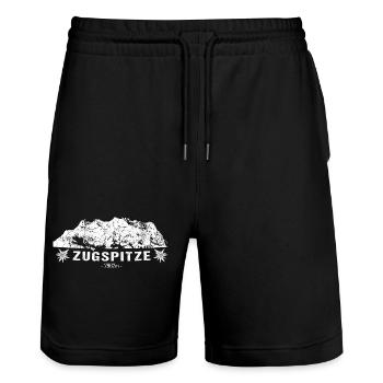 Zugspitze - Stanley/Stella Unisex Bio Joggingshorts Trainer  - Schwarz - Vorne - Nik (191cm) & Marisol (170cm)