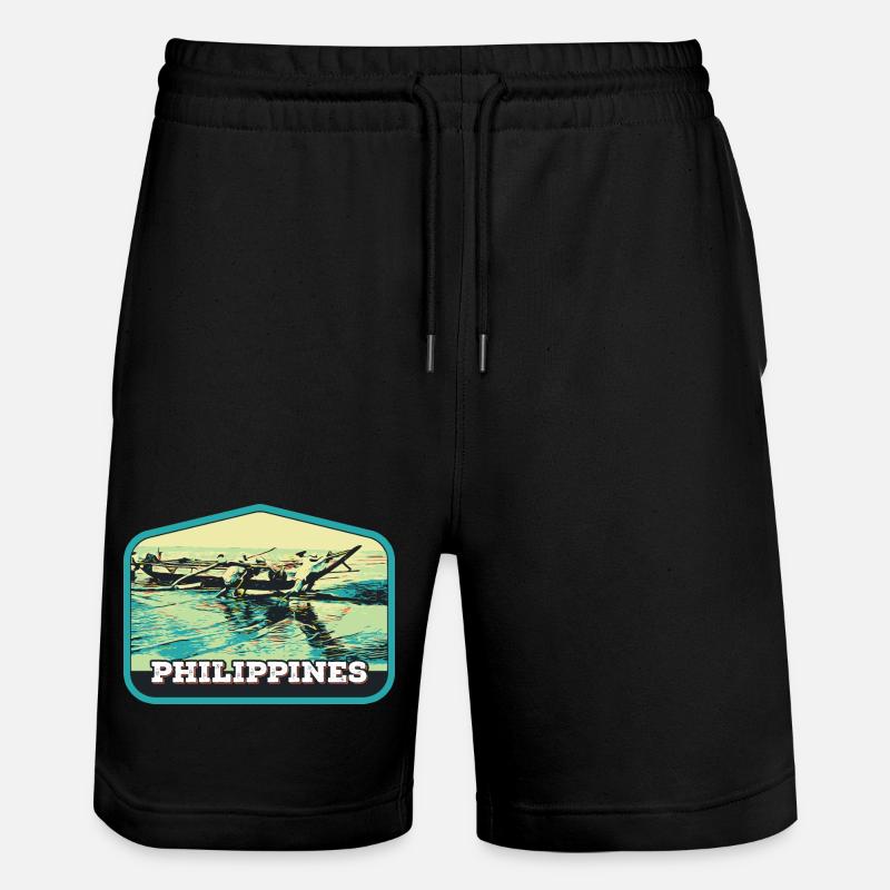 Authentisches Angeln auf den Philippinen - Stanley/Stella Unisex Bio Joggingshorts Trainer  - Schwarz