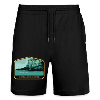 Château de Boccale: Coastal Tuscan Charm - Stanley/Stella Trainer Unisex Organic Jogging Shorts - black - Front - Nik (191cm) & Marisol (170cm)