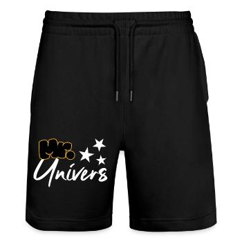 Monsieur Univers - Short de jogging bio TRAINER Stanley/Stella unisexe - noir - Devant - Nik (191cm) & Marisol (170cm)