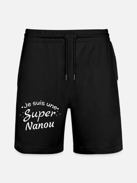 Surprising Message I'm a great Nanou - Stanley/Stella Trainer Unisex Organic Jogging Shorts - black