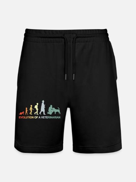 Development from child to veterinarian - Stanley/Stella Trainer Unisex Organic Jogging Shorts - black