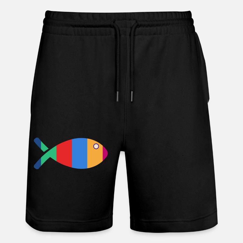FISCH - Stanley/Stella Unisex Bio Joggingshorts Trainer  - Schwarz