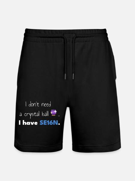 SAP-SE16N-CrystalBall - Stanley/Stella Unisex Bio Joggingshorts Trainer  - Schwarz