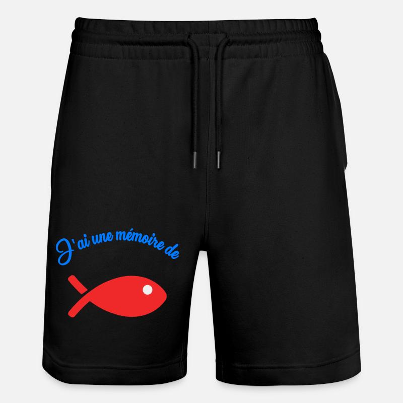 POISSON. MEMOIRE - Short de jogging bio TRAINER Stanley/Stella unisexe - noir
