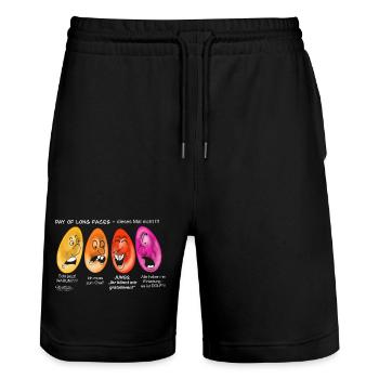 Beförderung - Stanley/Stella Unisex Bio Joggingshorts Trainer  - Schwarz - Vorne - Nik (191cm) & Marisol (170cm)
